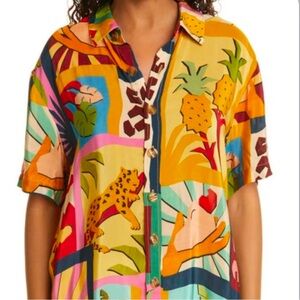 Farm Rio button down shirt